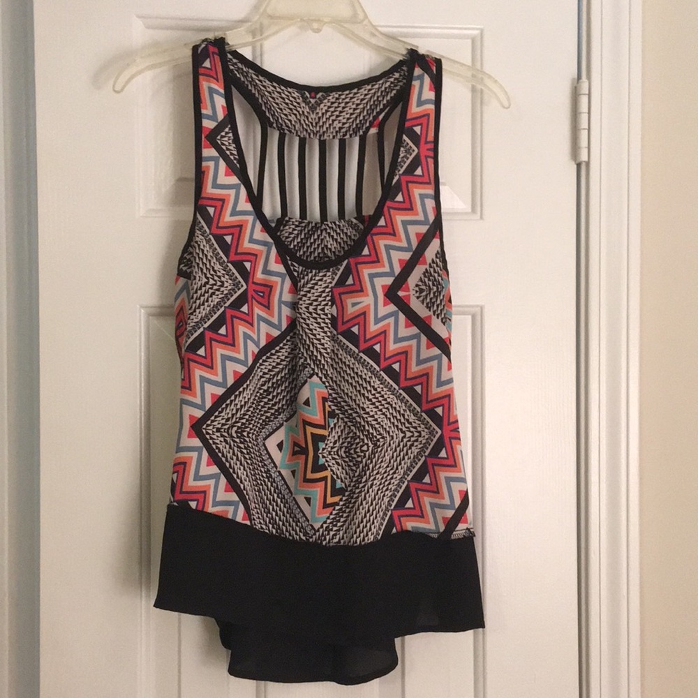 Eye Shadow Black Trimmed Top